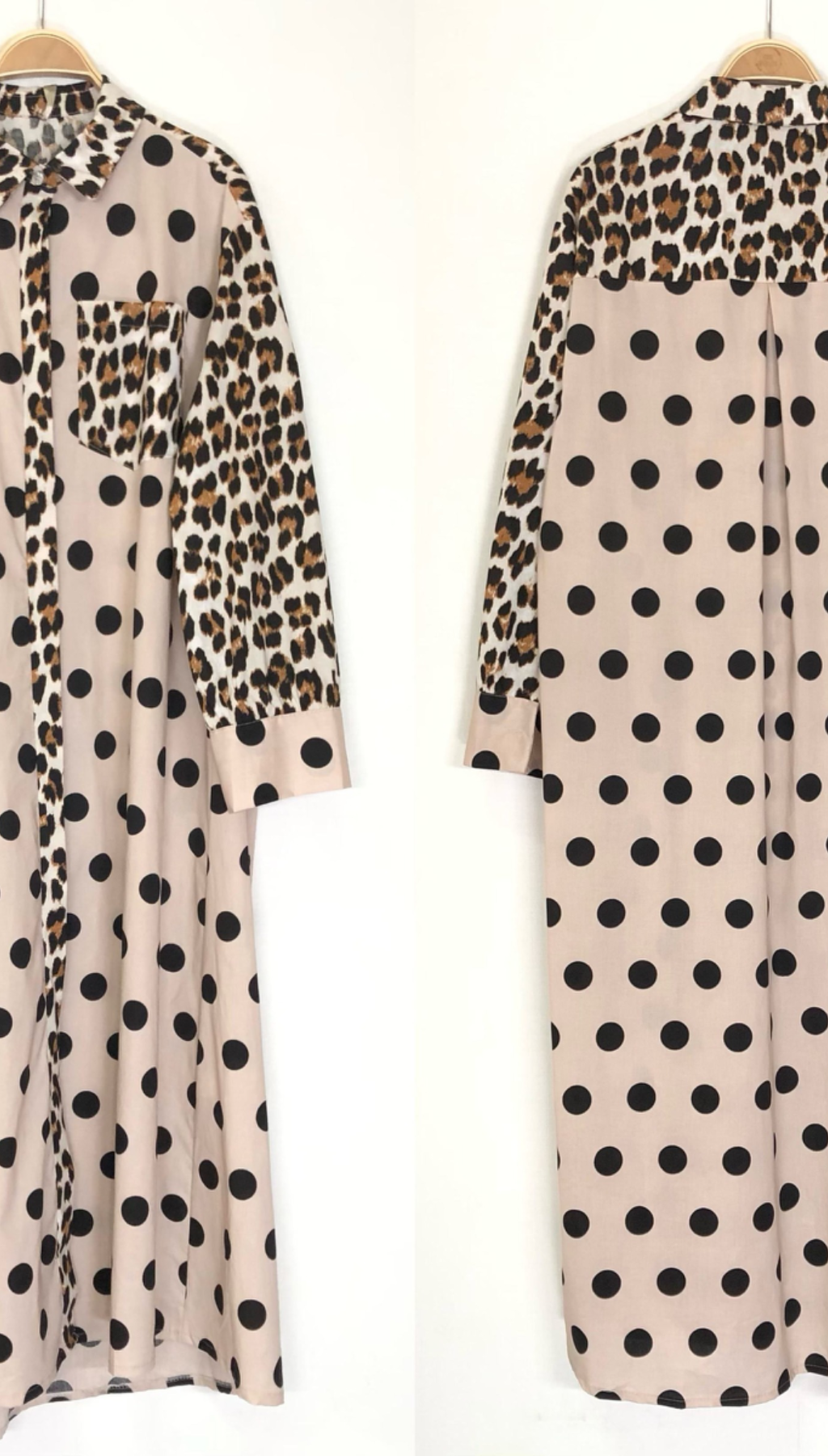 Camisero Largo Lunar Print