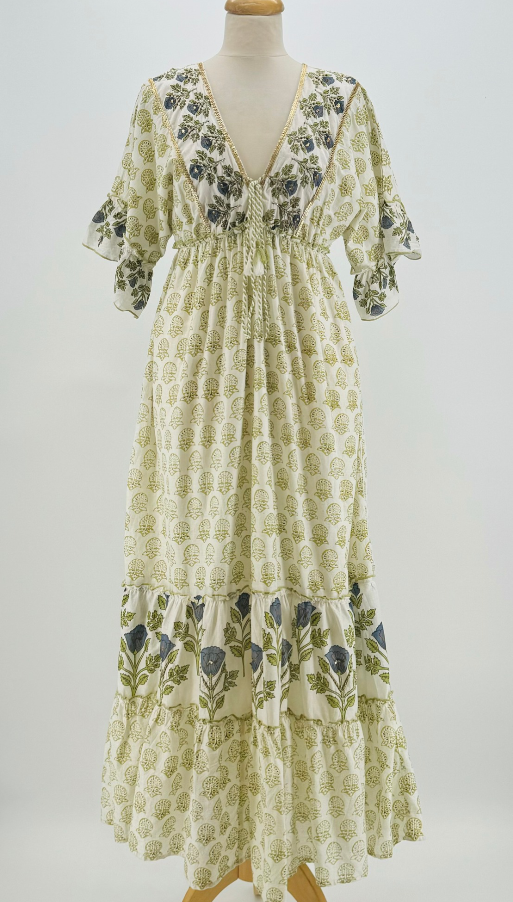 Vestido Flor Block Print