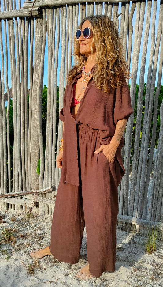 Pantalón Amplio Choco