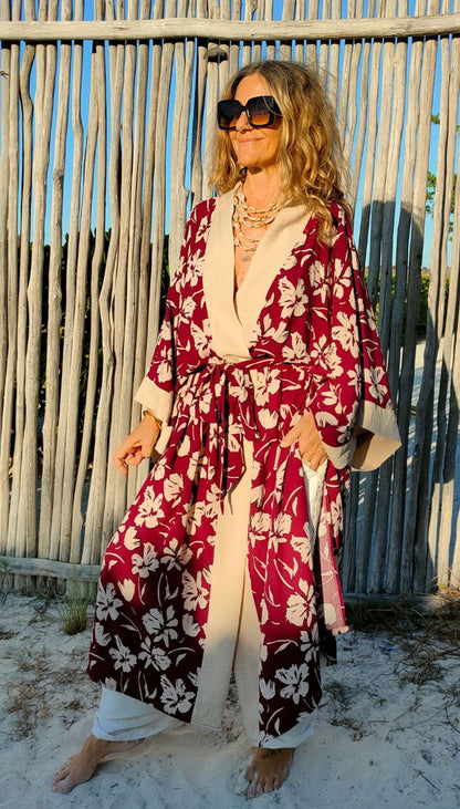 Kimono Goa Japonés Flor