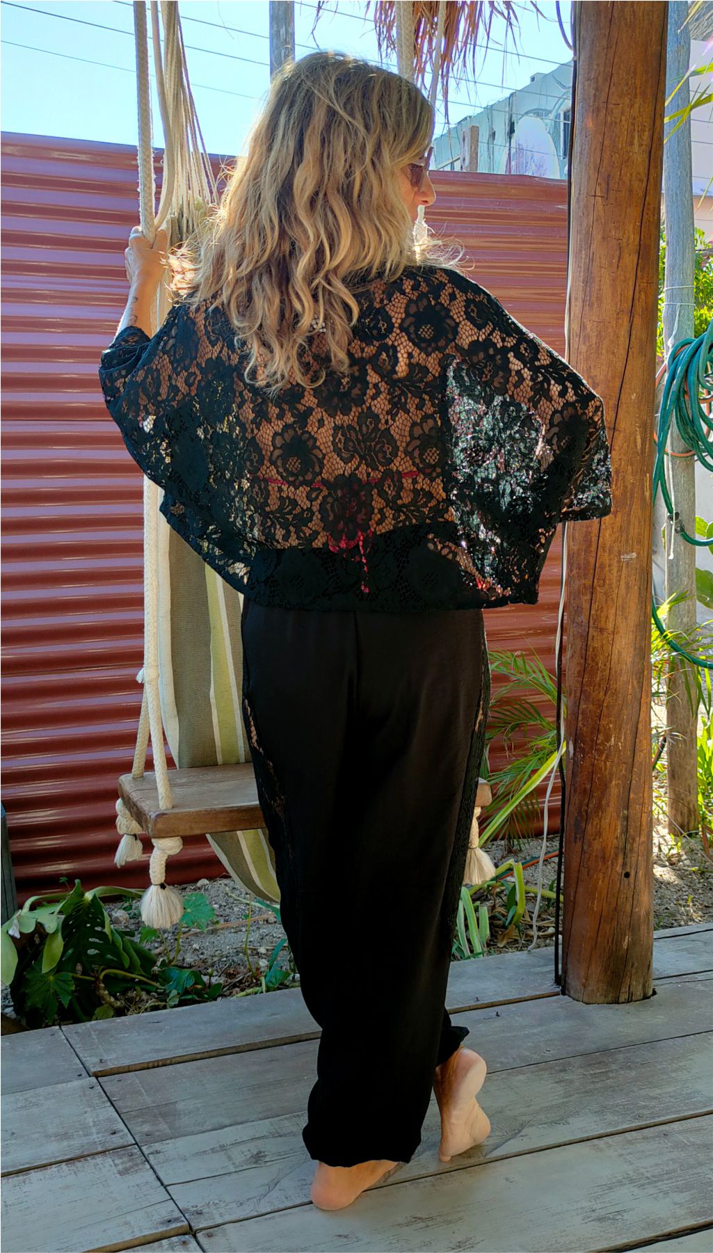 Pantalón Barrel Blonda