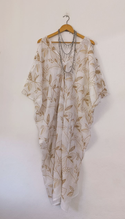 Kaftán Esparta Algodón Flor