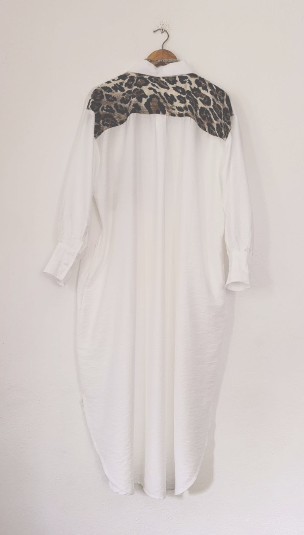 Vestido Camisero Over Manga Larga Bolsillo
