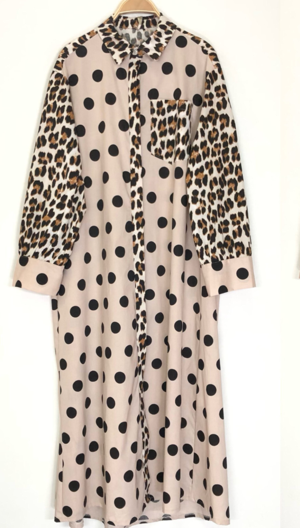 Camisero Largo Lunar Print