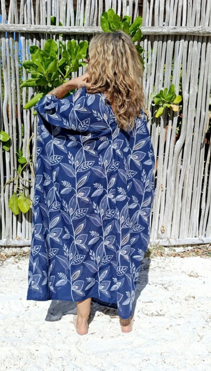 Kaftán Esparta Algodón Flor