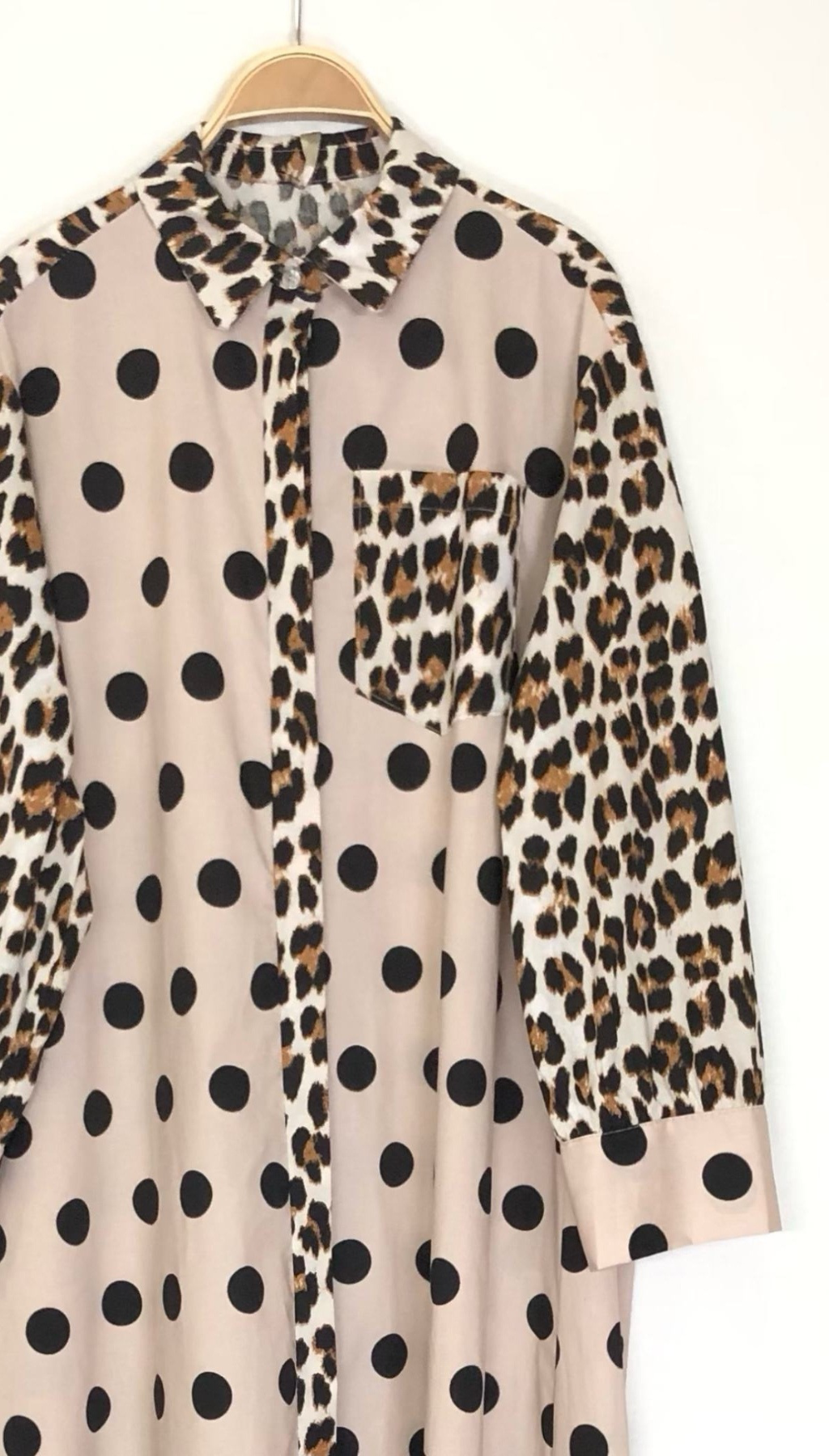 Camisero Largo Lunar Print