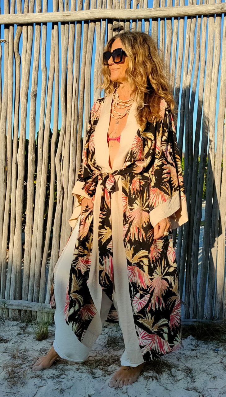 Kimono Goa Japonés Flor