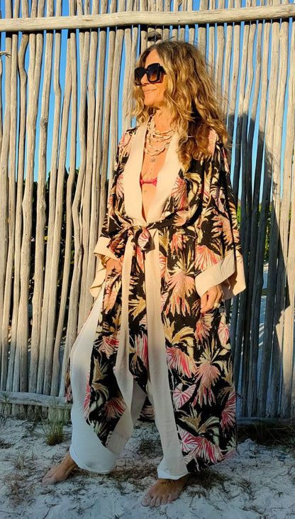 Kimono Goa Japonés Flor