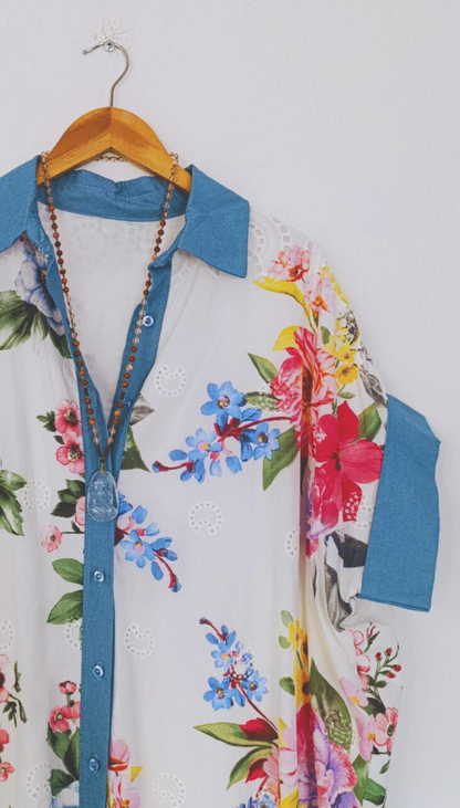 Camisero Flores Broderie