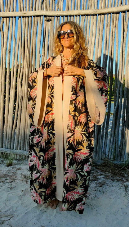 Kimono Goa Japonés Flor