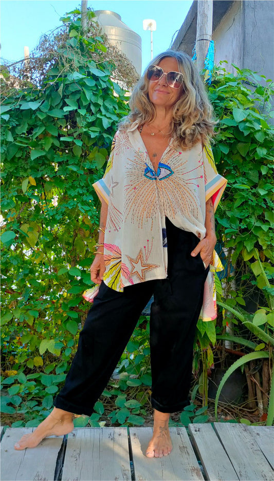 Blusa Oversize Ojo