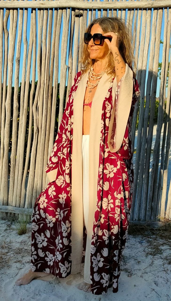 Kimono Goa Japonés Flor