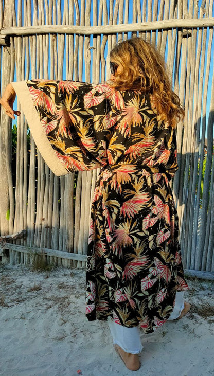 Kimono Goa Japonés Flor