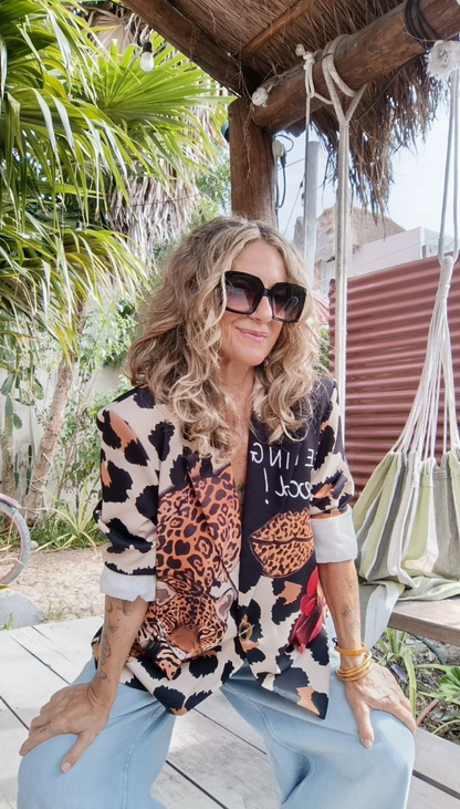 Blazer Estampado Animal Print