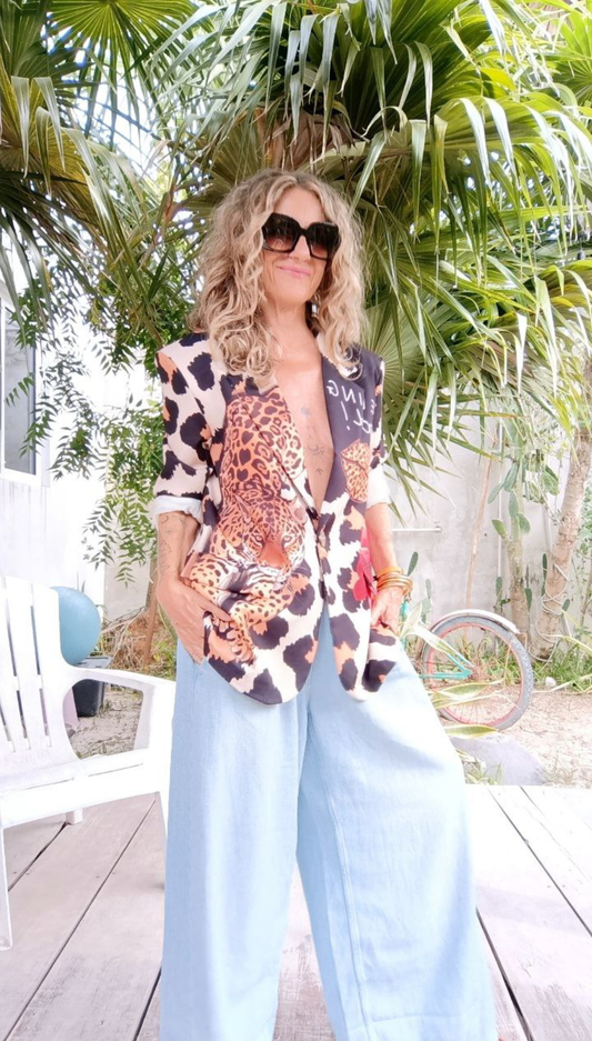 Blazer Estampado Animal Print