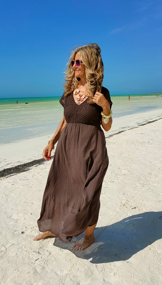 Vestido Largo Crochet