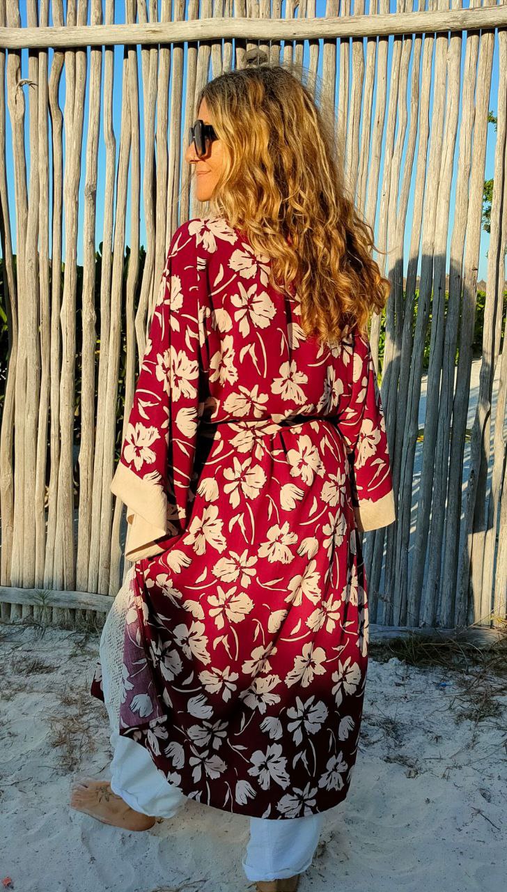 Kimono Goa Japonés Flor