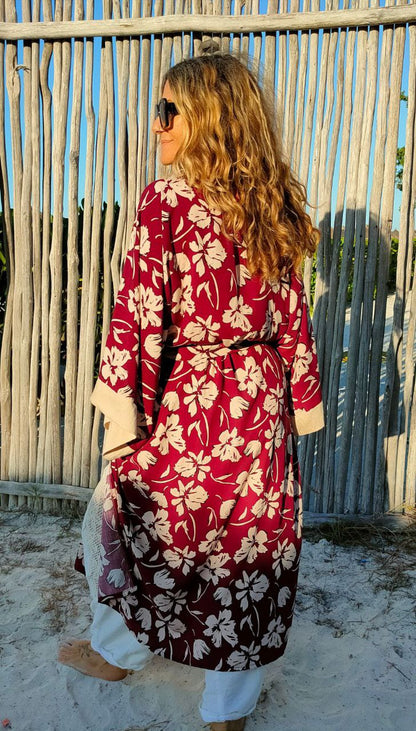 Kimono Goa Japonés Flor