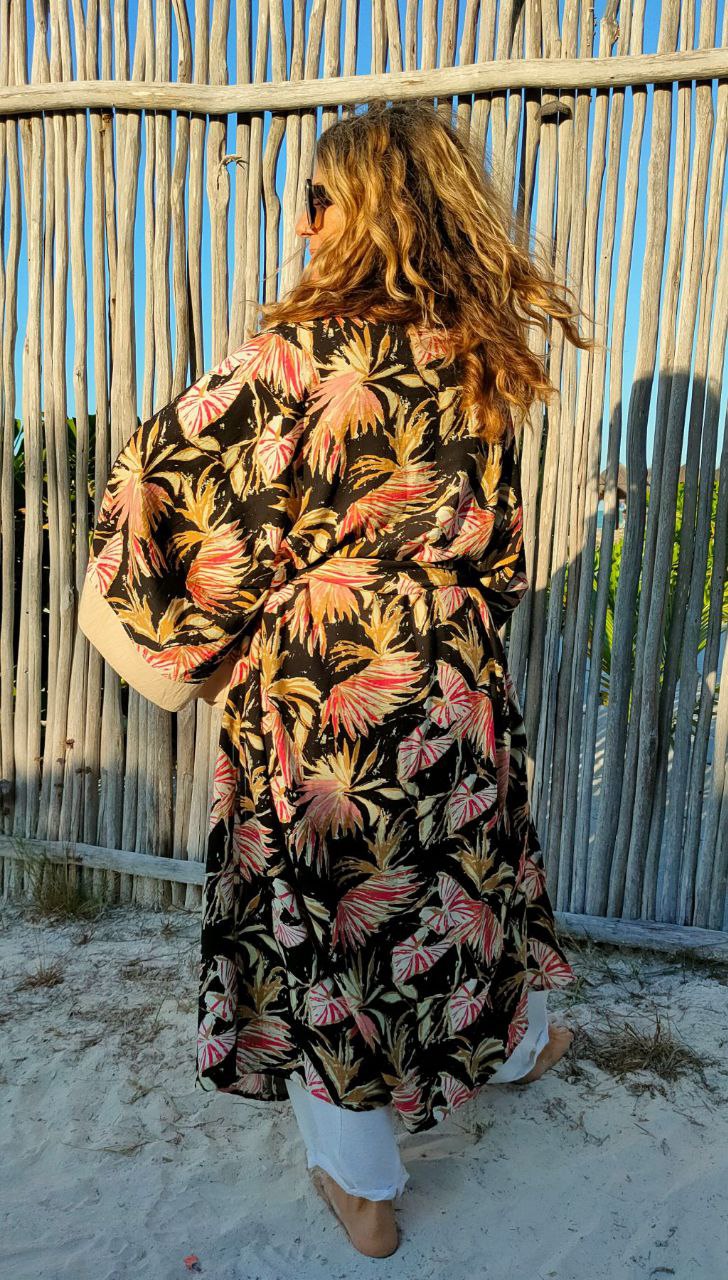 Kimono Goa Japonés Flor