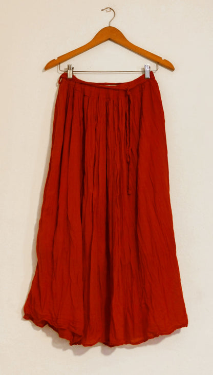 Maxi Falda Cotton Red