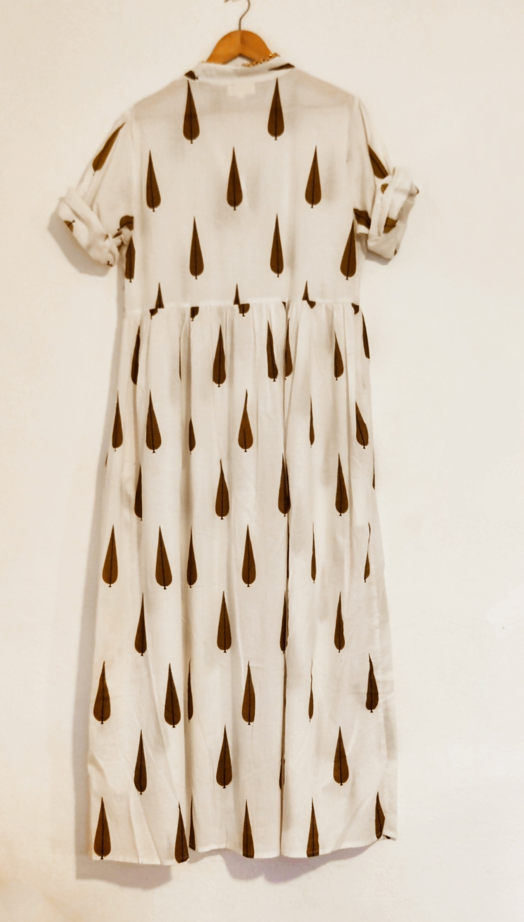 Maxi Dress Block Print Feather