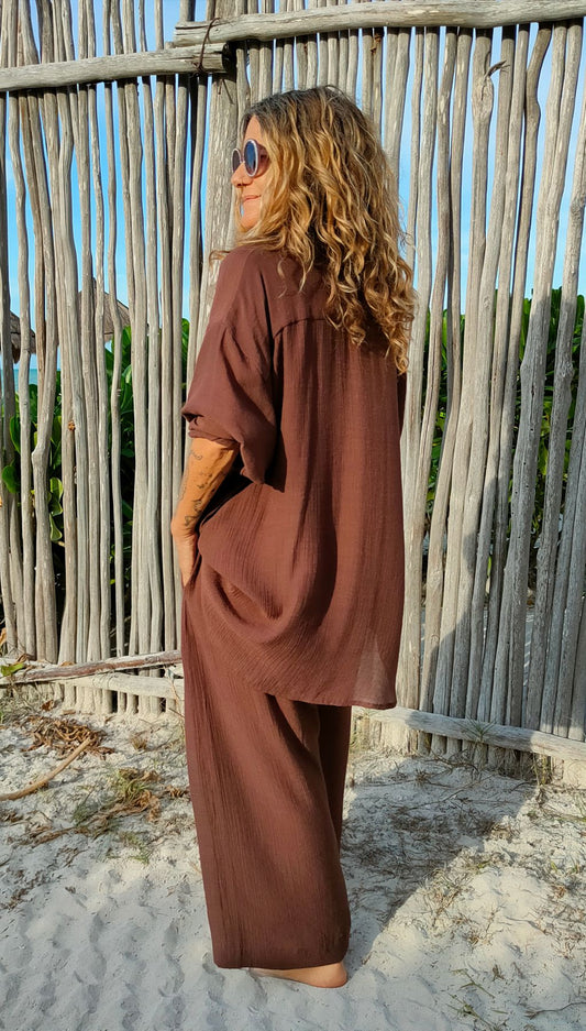 Pantalón Amplio Choco