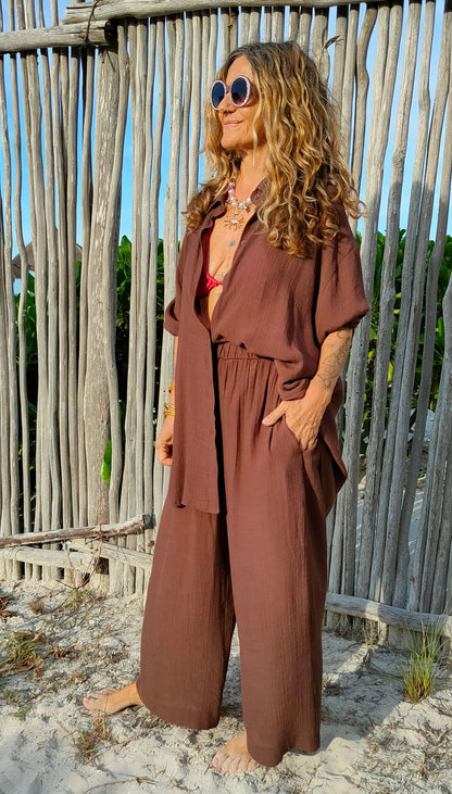 Camisa manga larga Nusa Choco