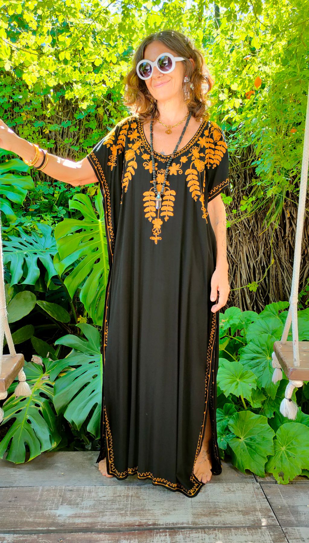 Túnica Maxi Bordada